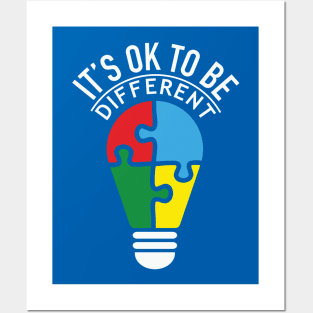 Autism Awareness - It's OK to be Different Posters and Art